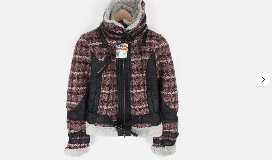 Giacca donna 46 Rosa in misto lana foderata in sherpa monopetto