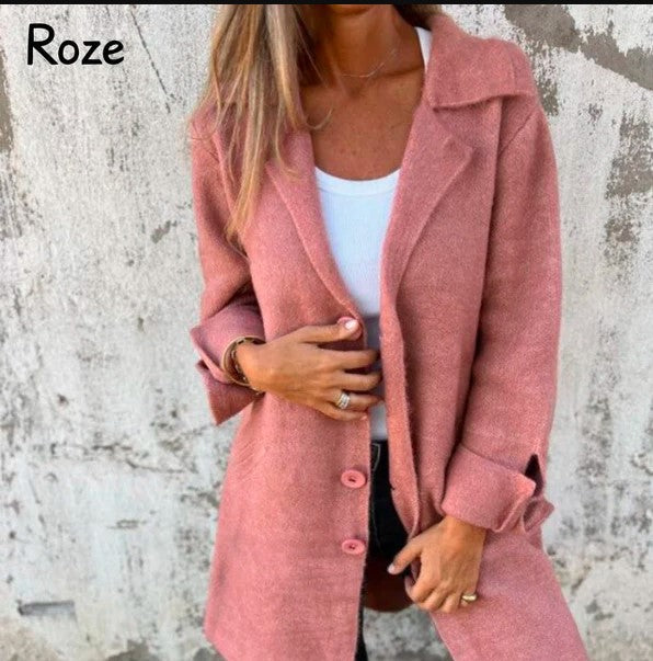 【✨2024 Nuovi prodotti】🧥Giacca morbida reversibile da donna di media lunghezza