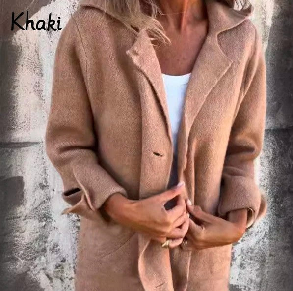 【✨2024 Nuovi prodotti】🧥Giacca morbida reversibile da donna di media lunghezza