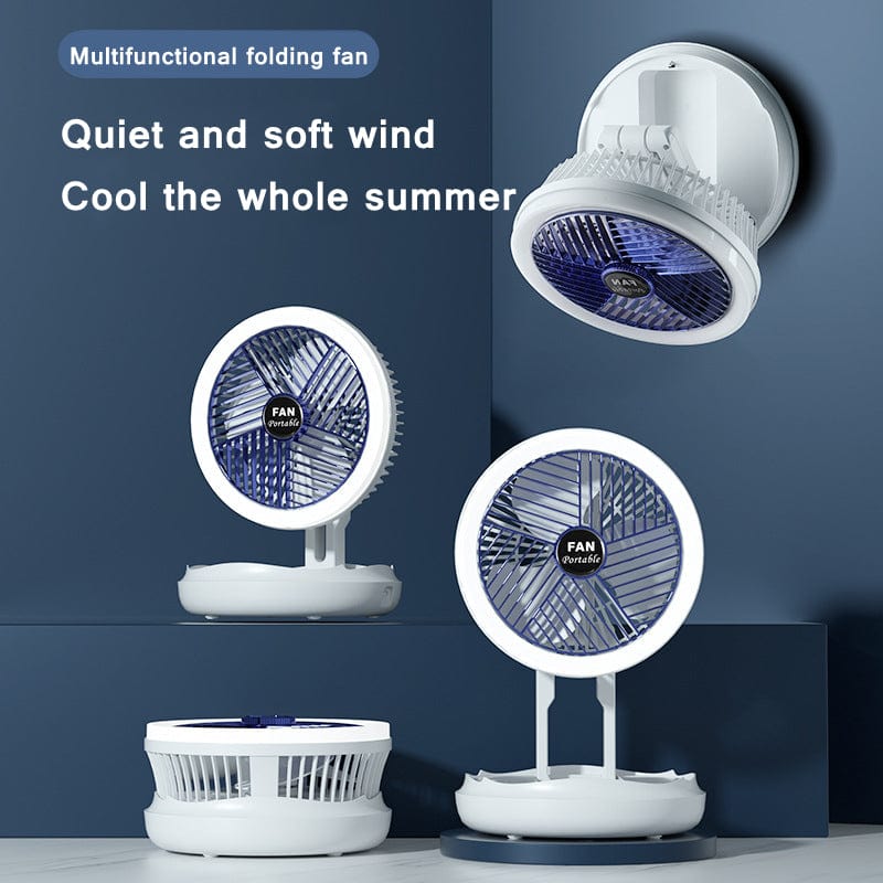 Ventilateur mural pliable avec lampe LED