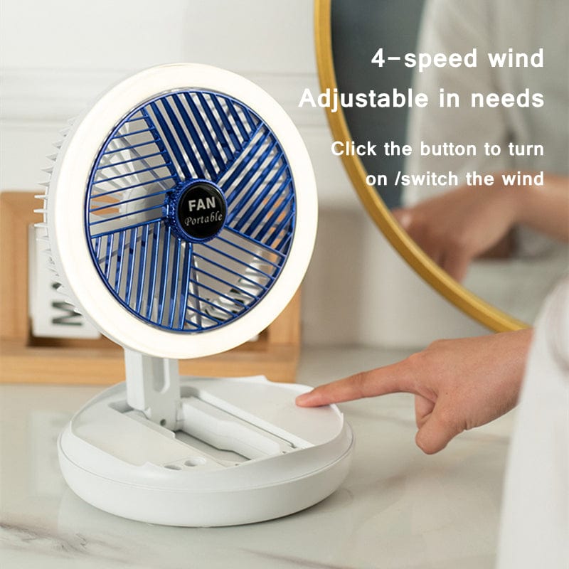 Ventilateur mural pliable avec lampe LED