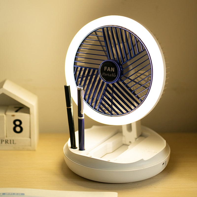Ventilateur mural pliable avec lampe LED