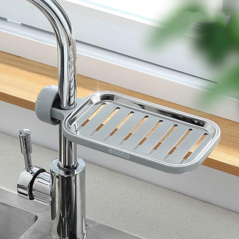 Support de rangement pour robinet et porte-éponge