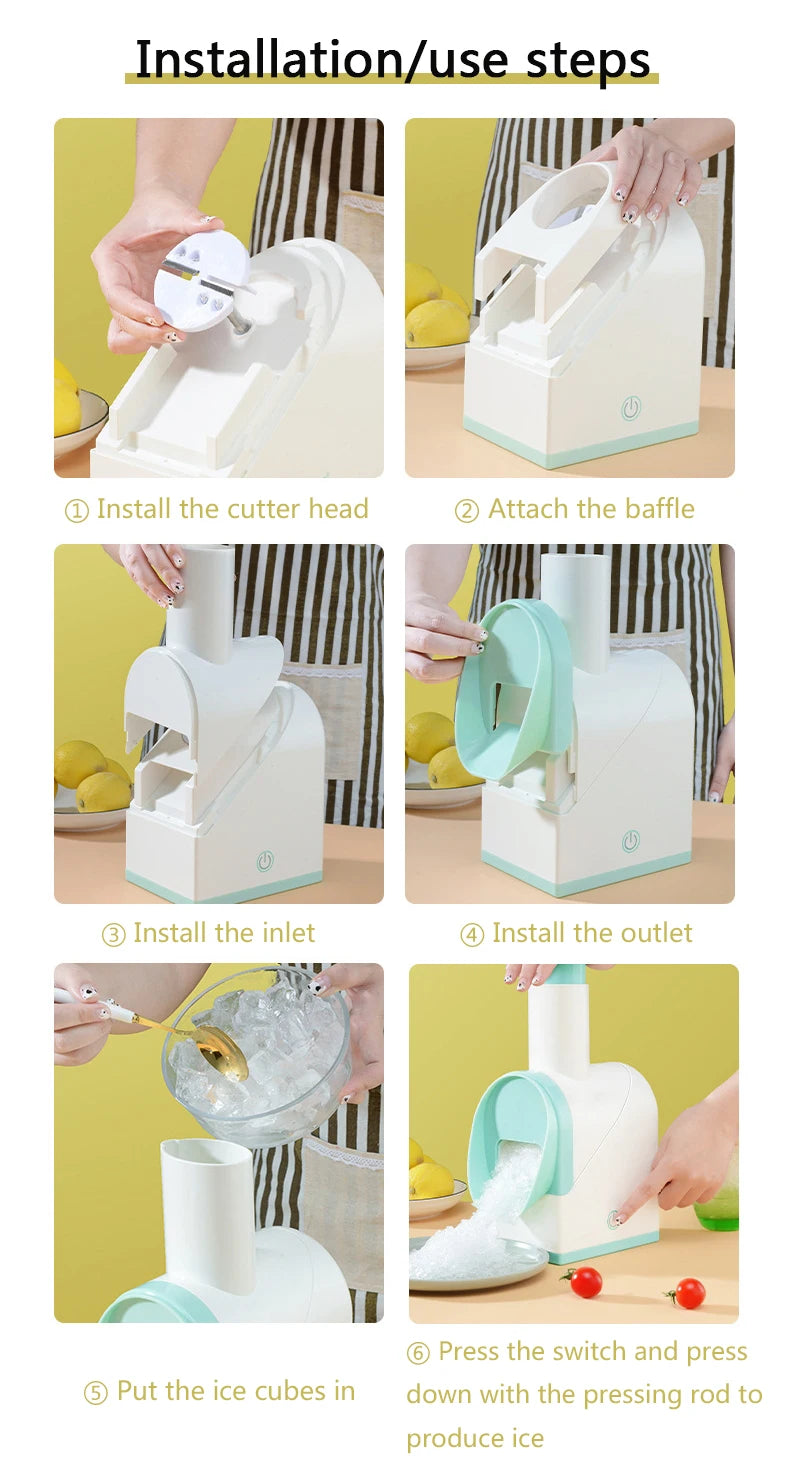 Household Electric Ice Crusher Shaved Ice Machine