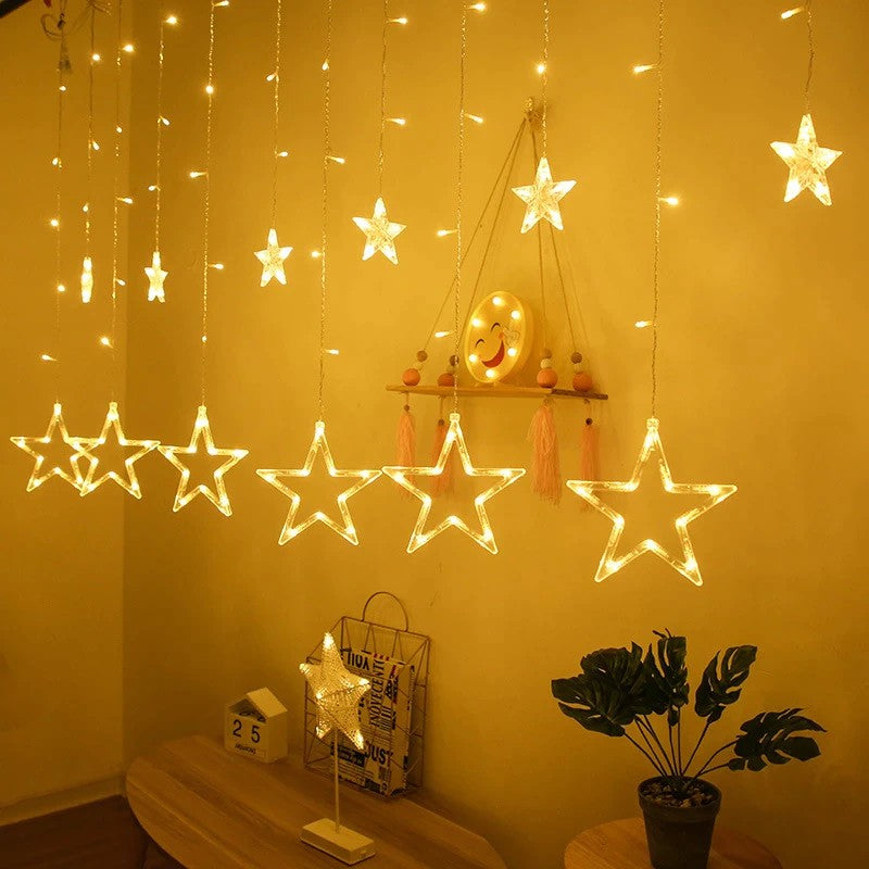 LED Moon Lamp Fairy Curtain String Lights