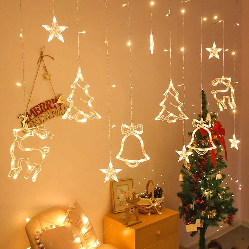 LED Moon Lamp Fairy Curtain String Lights