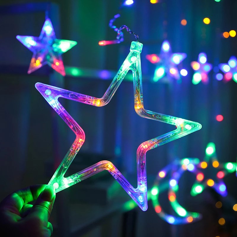 LED Moon Lamp Fairy Curtain String Lights