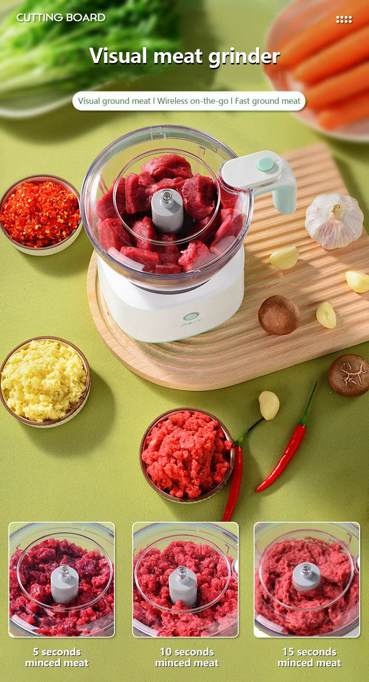 USB Charging Electric Meat Grinder
