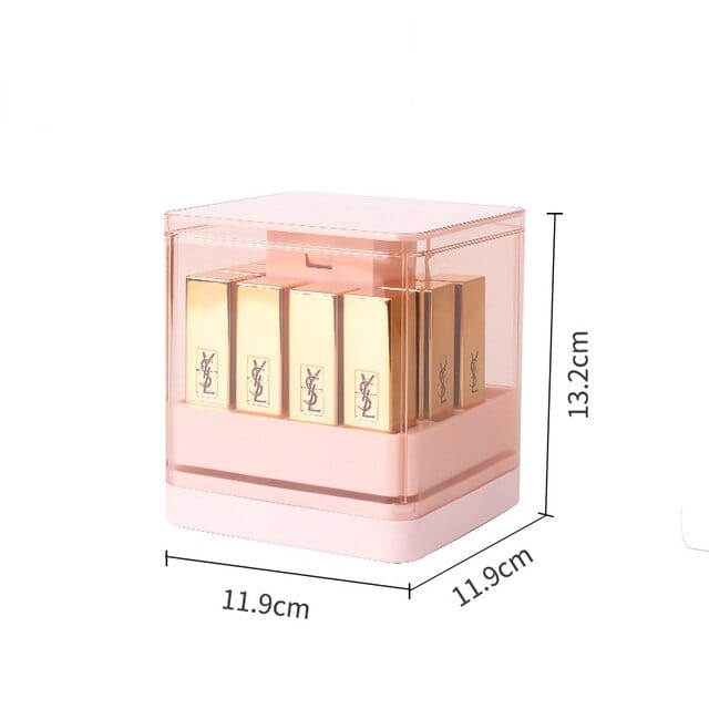 Boîte de rangement pour rouge à lèvres à pousser et à soulever