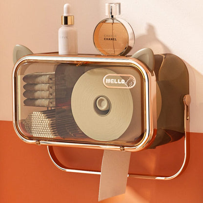 Porte-papier toilette mural pour chat