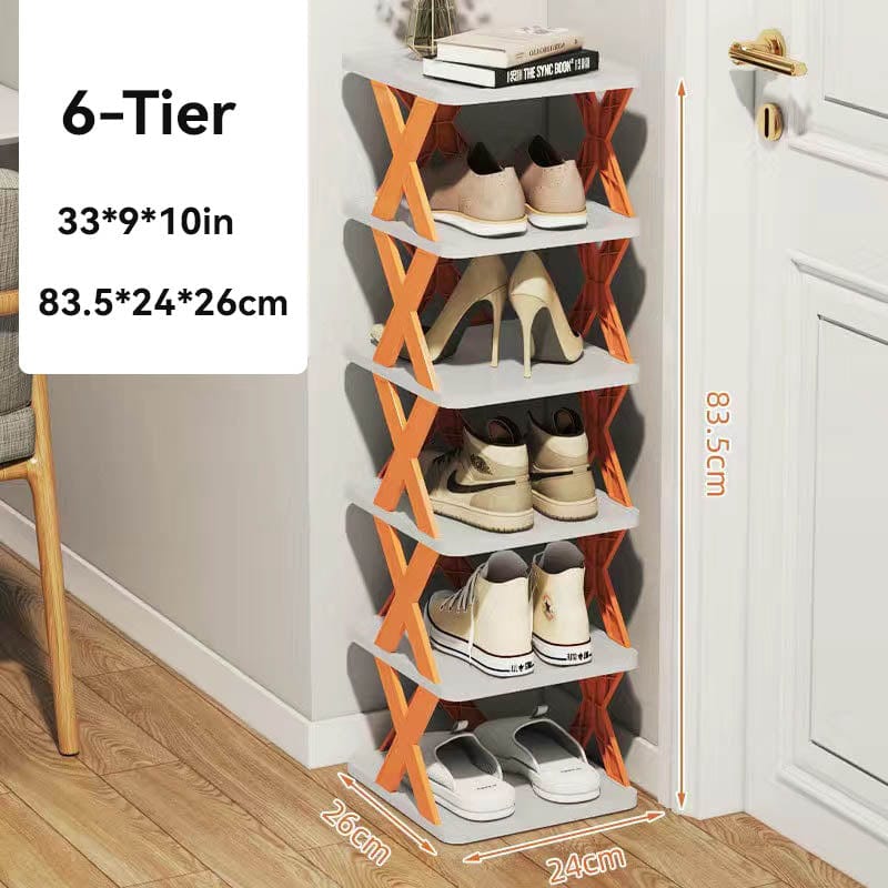 Étagère à chaussures simple et organiseur de chaussures