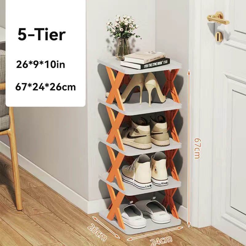 Étagère à chaussures simple et organiseur de chaussures
