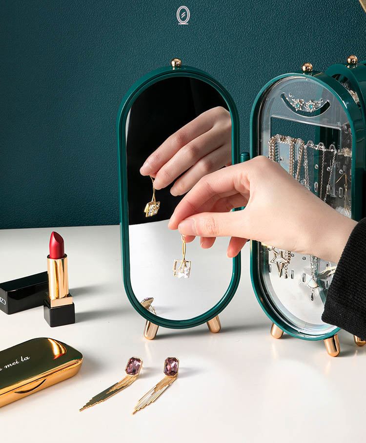 Jewelry Storage Display Stand With Mirror