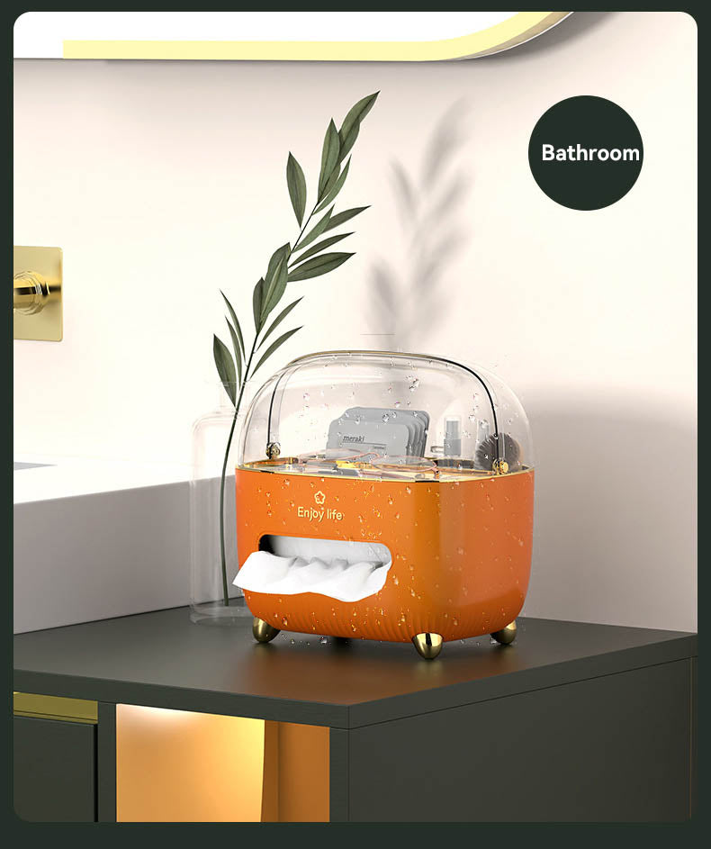 Boîte de rangement multifonction pour mouchoirs avec couvercle