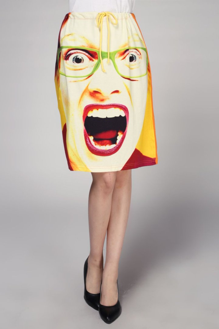 Open mouth lovely designed skirt