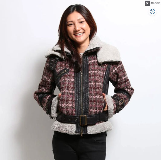 Giacca donna 46 Rosa in misto lana foderata in sherpa monopetto