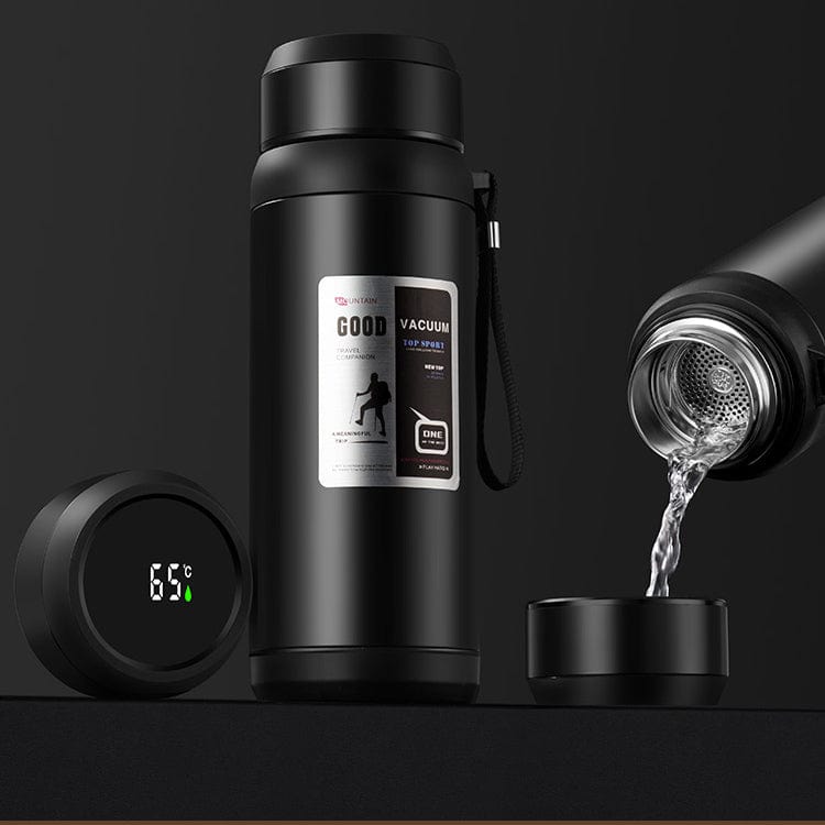 Men's Large Capacity Portable Smart Thermos Cup