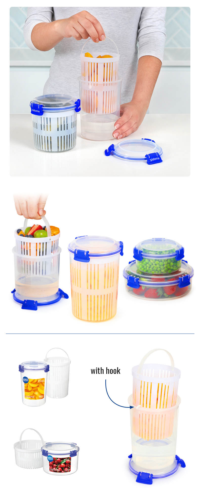 Pickle and Olives Container Leak-proof Juice Separator