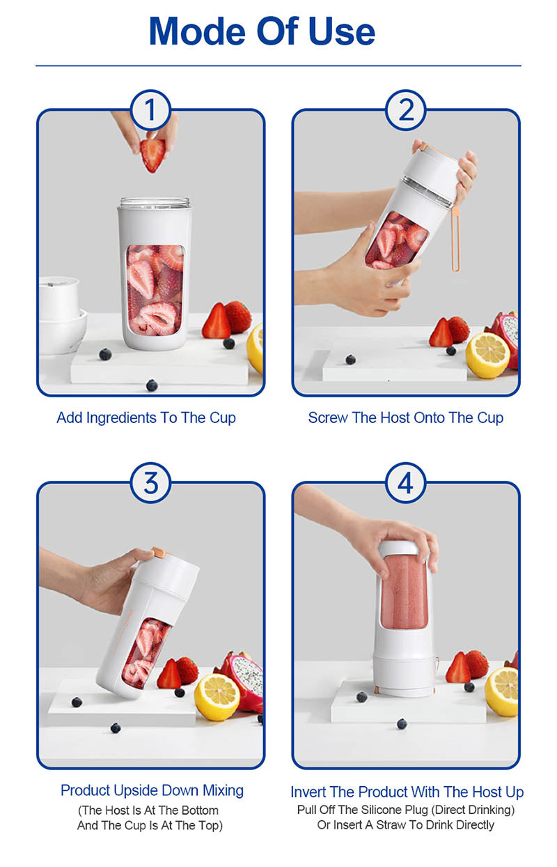 Portable Electric Juicer Blender 8 Blades