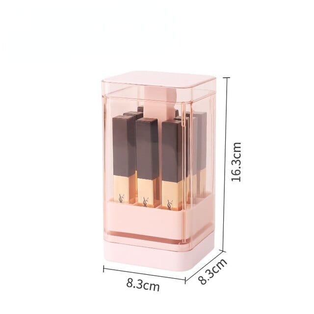 Boîte de rangement pour rouge à lèvres à pousser et à soulever