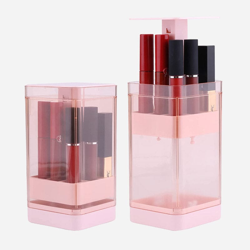 Boîte de rangement pour rouge à lèvres à pousser et à soulever