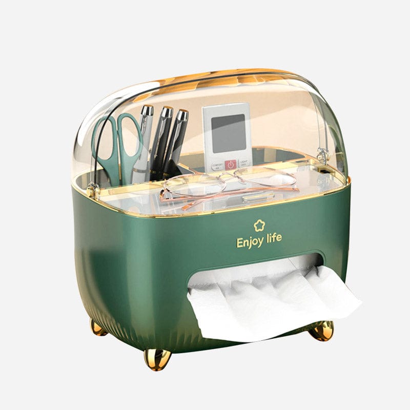 Boîte de rangement multifonction pour mouchoirs avec couvercle