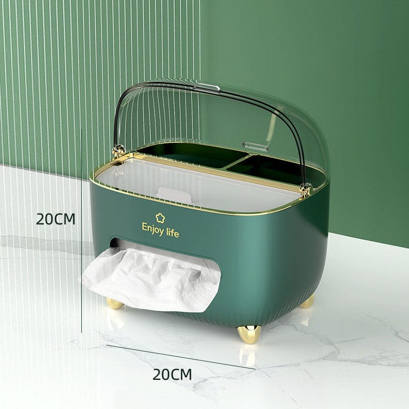 Boîte de rangement multifonction pour mouchoirs avec couvercle